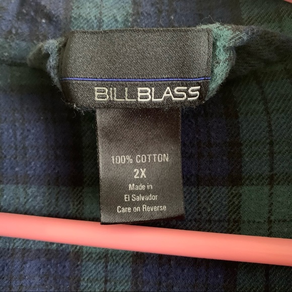 Bill Blass button up plaid flannel - Picture 3 of 4